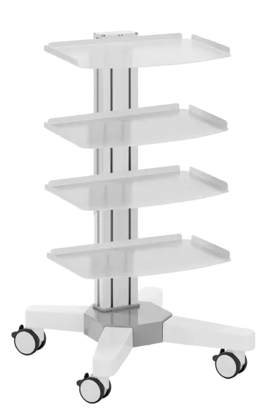 VPI - 16, výškově stavitelný přístrojový vozík, bílý